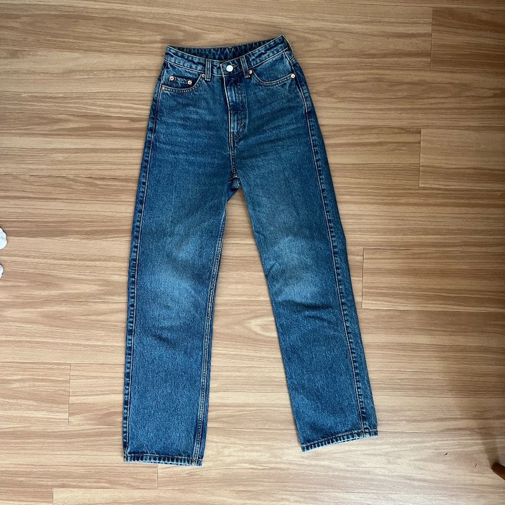 Weekday Rowe Extra High Waist Straight Fit Jean